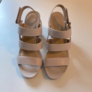 Franco Sarto Women's Jena Heeled Sandal - Beige Size 10